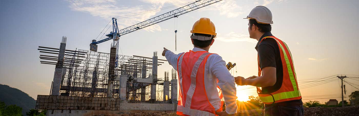 construction workers on a construction site